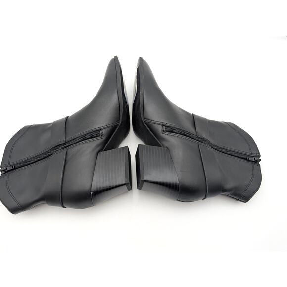 Open Edit Enzo Western Ankle Boot Square Toe Women's Black Size US8M EU38.5 - Picture 6 of 12